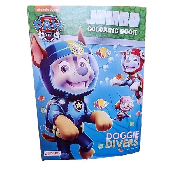 Nickelodeon Paw Patrol Kids Coloring & Activity Book - 'Doggie Divers' - 80 Page - Picture 1 of 3